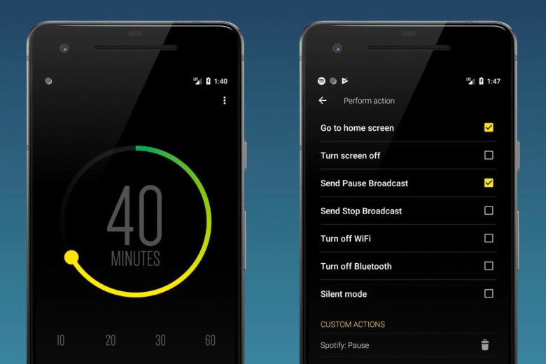 Sleep Timer for Android helps you turn off the music on your phone